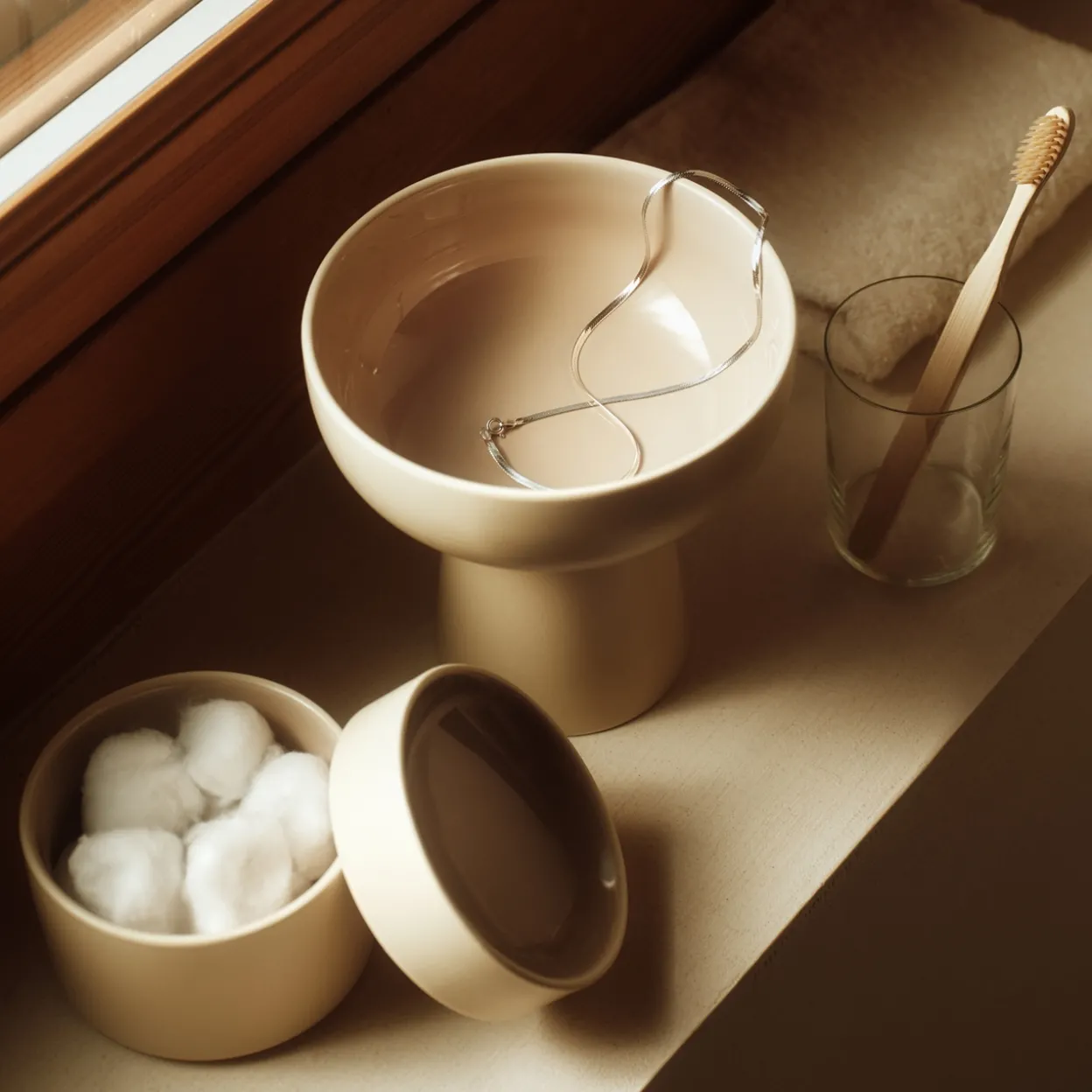 Kannellinen rasia 11x10 cm beige