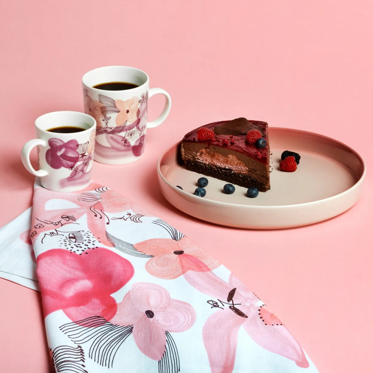 Keittiöpyyhe 50x70cm Roosa nauha