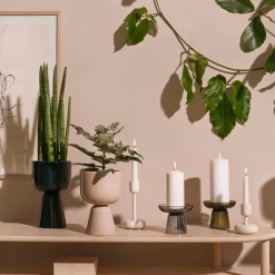 Kynttilänjalka valkoinen 107+183mm 2-kpl