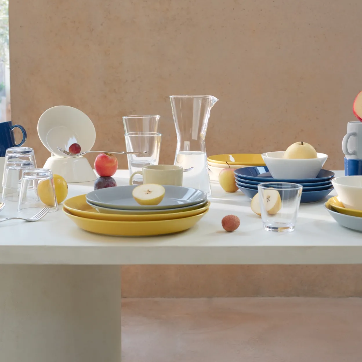 Lautanen 17cm vintage sininen