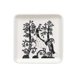 Lautanen neliö 12x12cm musta