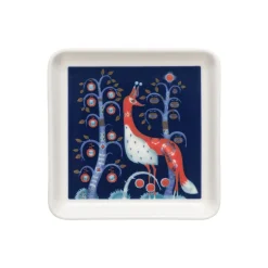 Lautanen neliö 12x12cm sininen