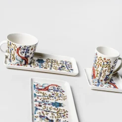 Lautanen suorakaide 12x24cm valkoinen