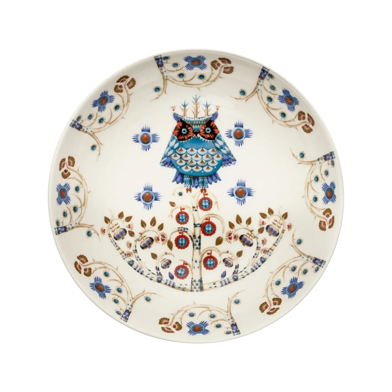 Lautanen syvä 20cm deko valkoinen