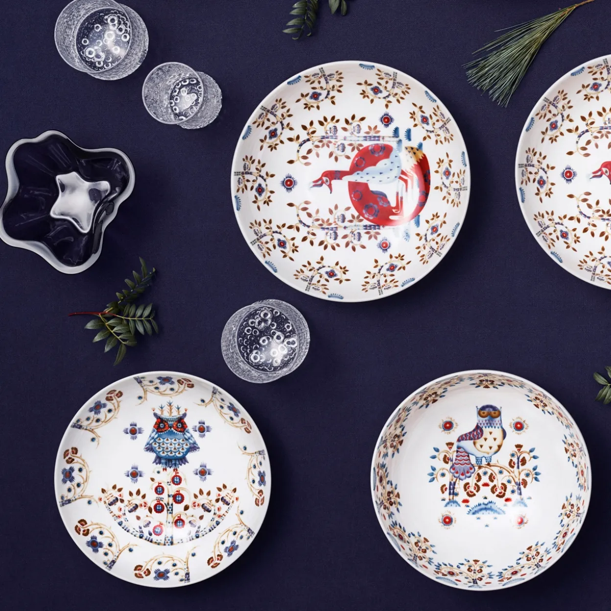 Lautanen syvä 20cm deko valkoinen