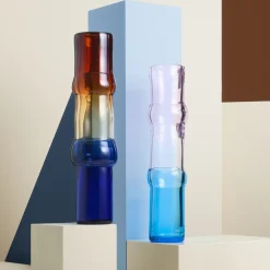 Maljakko 90x450mm vaalea pinkki-kirkas-taivaansininen