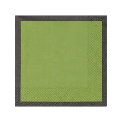 Paperiservetti 33x33cm sammaleenvihreä-musta