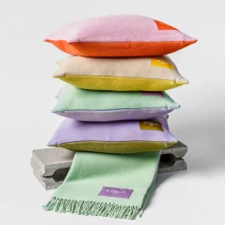 Tyynynpäällinen 48x48cm lila-oliivi